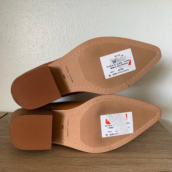 NWOB Marc Fisher Elyma Western Booties 9 Perforated Leather Pointed Toe Cowgirl - Picture 14 of 16